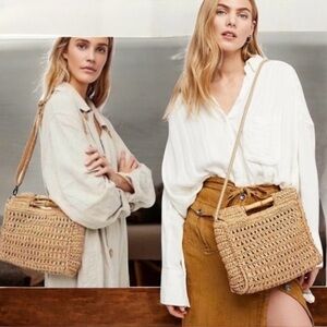 Free People Straw Clutch/ Purse